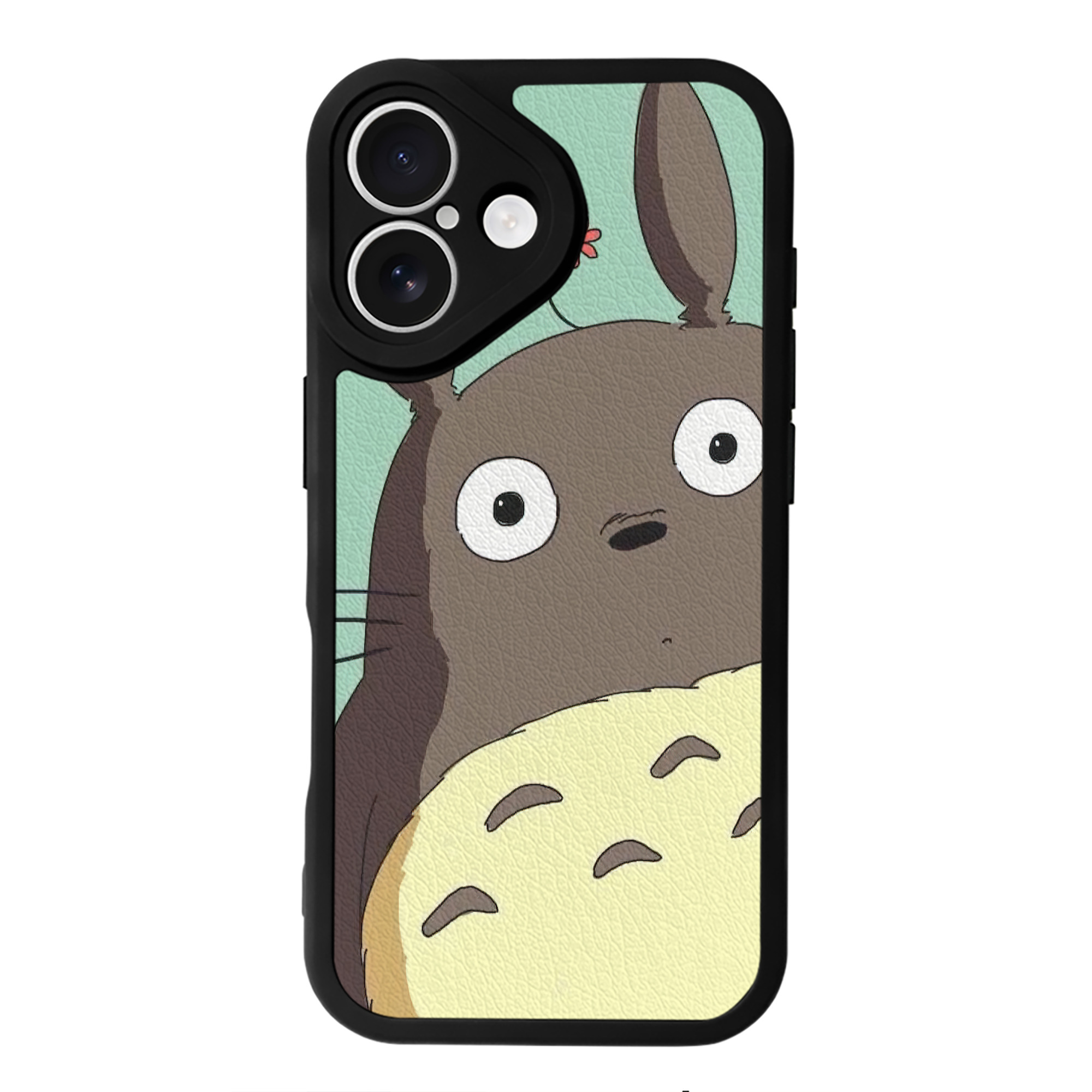 （画像用） となりのトトロ 草壁メイ 草壁サツキ My Neighbor Totoro Satsuki Kusakabe Mei Kusakabe 【iPhone 16シリーズ対応】シリコンスマホケース（レザー調） 材質：シリコン